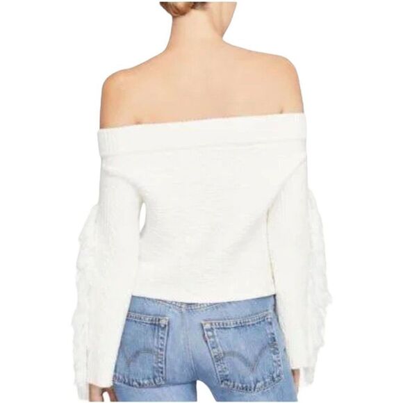 RACHEL ROY Women's White Off-the-shoulder Sweater (size S) - Picture 4 of 10